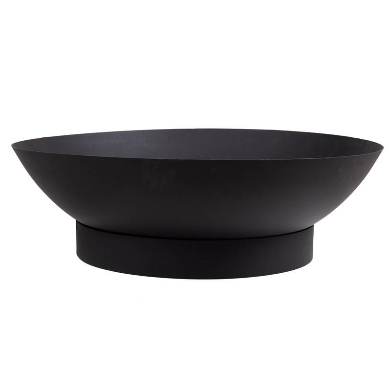 100 x 31cm Black Steel Fire Pit