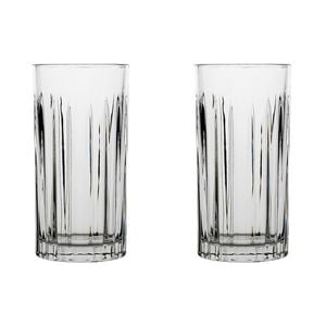 2x 6pc Porto Peyton Soda Lime Glass Hi Ball Tumblers Set 350ml Clear