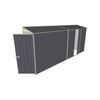 Build-a-Shed 0.8 x 4.5 x 2m Hinged Door Tunnel Shed with Single Sliding Side Door - Grey