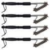 4PK Urban Kitchen BBQ Grill Brush Stainless Steel Leather Strip 39x4x4cm