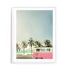 Artey | Surf Bus Pink - Framed Print - White Frame - 60 x 75cm