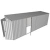 Build-a-Shed 1.5 x 6 x 2m Single Hinged Side Door Skillion Shed - Zinc