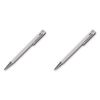 2x Lamy Logo M+ Medium 1mm Tip Sprung Stainless Steel Clip/push Ballpoint Pen Wh