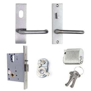 MNC Mortice Lock and Handle Kit - Entrance Lock (Non Handed)