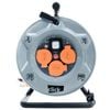 Click 30m Heavy Duty 3 Outlet Steel Cable Reel