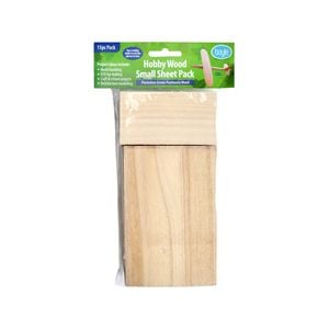 Boyle 15 Piece Small Hobby Wood Sheet Pack