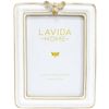 LVD Resin Bee Photo/Picture Frame 5x7 16x1.5x21cm Crisp White/Gold