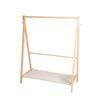 Levede Wooden Garment Rack Clothes Stand Natural