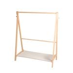Levede Wooden Garment Rack Clothes Stand Natural