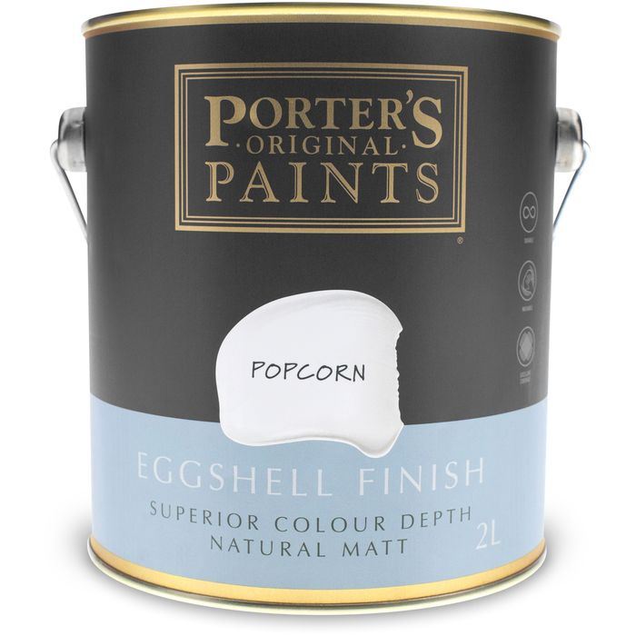 Porter's 2L Popcorn Eggshell Finish Broadwall Washable Paint - Bunnings ...