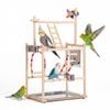 Advwin Bird Playground Natural Wood Parrot Playstand Perch Stand Bird Cage Accessories