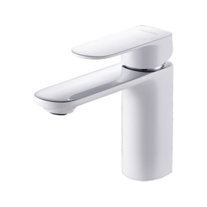 Mondella White and Chrome Rumba Basin Mixer WELS 5 Star 6L/min - White & Chrome