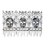 Click 91cm Black Silver Halloween Gothic Skull Haunted Fencing