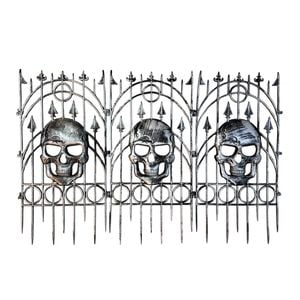 Click 91cm Black Silver Halloween Gothic Skull Haunted Fencing