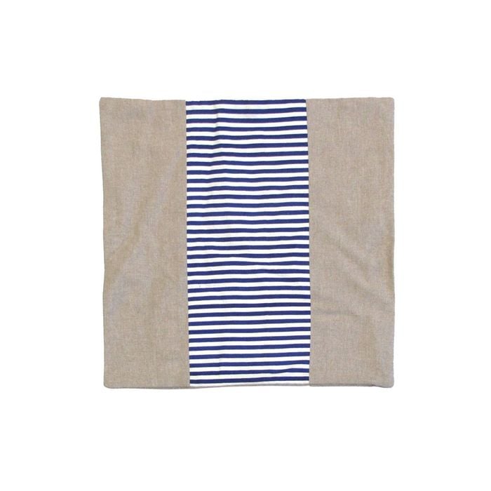 Emerald Blue Striped Cushion Cover 43 x 43cm