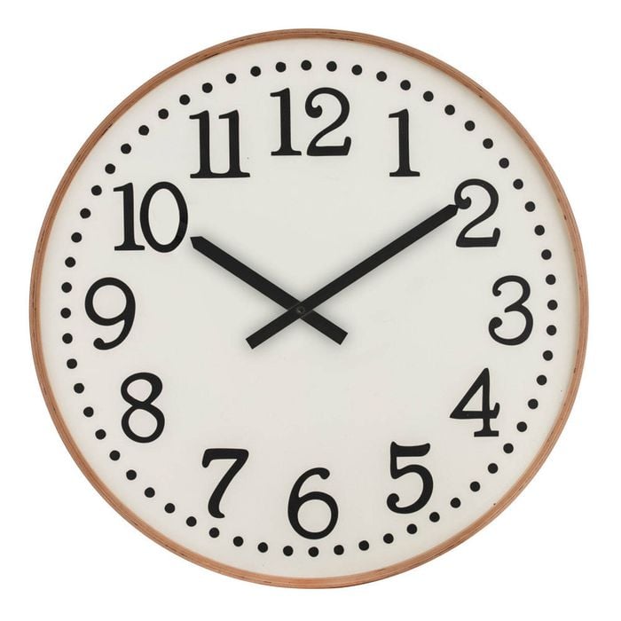 Amalfi Thomas Wall Clock - White/natural
