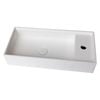 New Form Concreting Bluff Rectangle Concrete Wall Mount/Counter-Top Basin in Crisp White