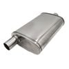 Redback 2-1/4" Performance Muffler Offset/centre - 9" X 4" Oval, 14" Long, 409 Ss (polished)