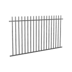 RapidFence 2200 x 1200mm Black Steel Picket Fence Panel