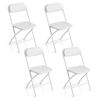 Costway 4Pack Folding Dining Chair Indoor Outdoor Footrest No assembly-White