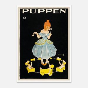 Galrie Charming Vintage Puppen Dolls Advertising Poster for Home Decor, Poster Only, A2 42 x 60cm (16 x 24inch)