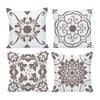 Catzon 4 Pcs Modern Throw Pillow Covers Geometric Flower Pattern for Couch
