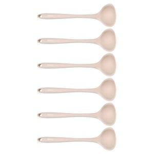 6PK Porto Zest Silicone 27cm Soup Ladle Kitchen Utensil - Almond