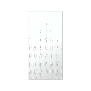 Walpix 1800 x 900 x 2.0mm Perforated Aluminium Decorative Screen Flat Profile Splash - White Satin