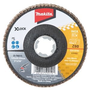 Makita X-LOCK 125mm Flap Disc Zirconia Angled 60G