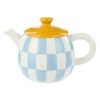 Emporium Check Teapot - Blue/yellow