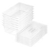 SOGA 1/1 GN Polycarbonate Food Pan 150mm Clear 6 Pack with Lids