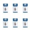 6pk Malli Sewing 8-sets Metal Hook & Bar Garment/clothing Fasteners 19mm Silver