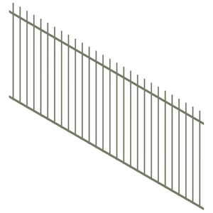ProtectorAl 1201 - 2400 x 1200mm Pale Eucalypt Raked 16-30º Picket Top Pool Fence Panel