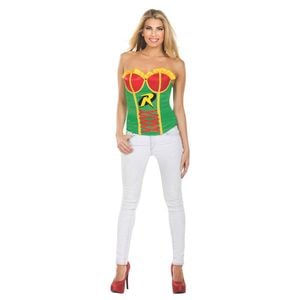 Dc Comics Robin Corset Womens Dress Up Character Theme/Party Costume Size L