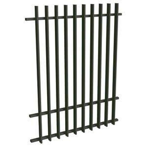 ProtectorAl 0350-1200W x 1500H Woodland Grey Aluminium Radiator Pool Fence Panel with mid rail