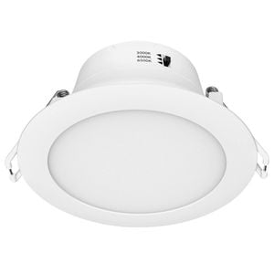 Arlec 9W 92mm Tri-Colour Dimmable LED Downlight Flushed Lens - 10 Pack