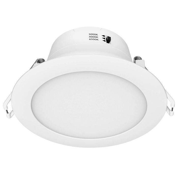 Arlec 9W 92mm Tri-Colour Dimmable LED Downlight Flushed Lens - 10 Pack
