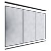 Lugna 2400 x 2701-3600mm Black Mirror Wardrobe Triple Sliding Doors