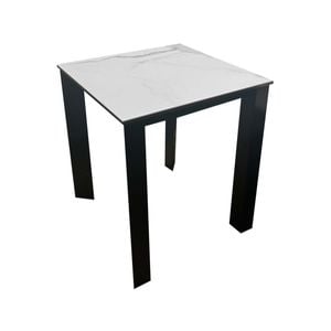 HomeStar Lunar Square Side Table in Ceramic - White