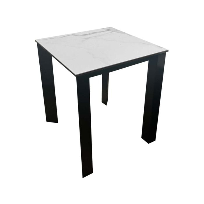 HomeStar Lunar Square Side Table in Ceramic - White