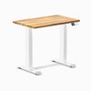 Desky Dual Mini Hardwood Sit Stand Desk White Frame 80cm