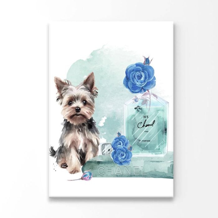 Perfume With Dog and Book set   Print 100% Australian Made 90 x 120cm  (Acrylic)