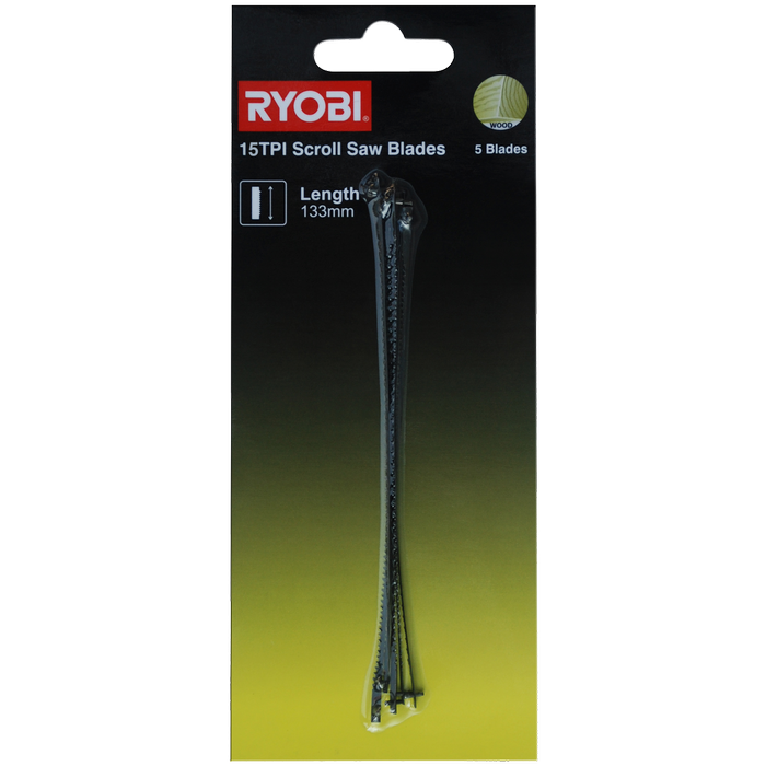 Ryobi 15TPI Scrollsaw Blade SSB15TPI - 5 Pack