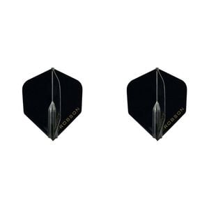 2x 3pc Robson Plus Dart Flights Standard Accessory Set - Black