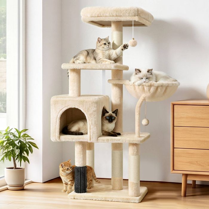 BEASTIE Cat Tree Tower 111cm Beige
