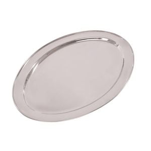 Olympia Serving Tray Oval Stainless Steel 660mm Catering Platter Tableware