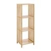 Nicolette Open Shelf Bookshelf Display Unit 3 Tier Bamboo