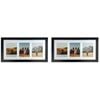 2PK Frankie & Me Wooden Collage 6x8'' Triple Picture Frame Home Decor Black