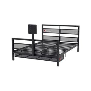 X Rocker Basecamp Gaming Double Bed Frame w/ TV Mount- Black