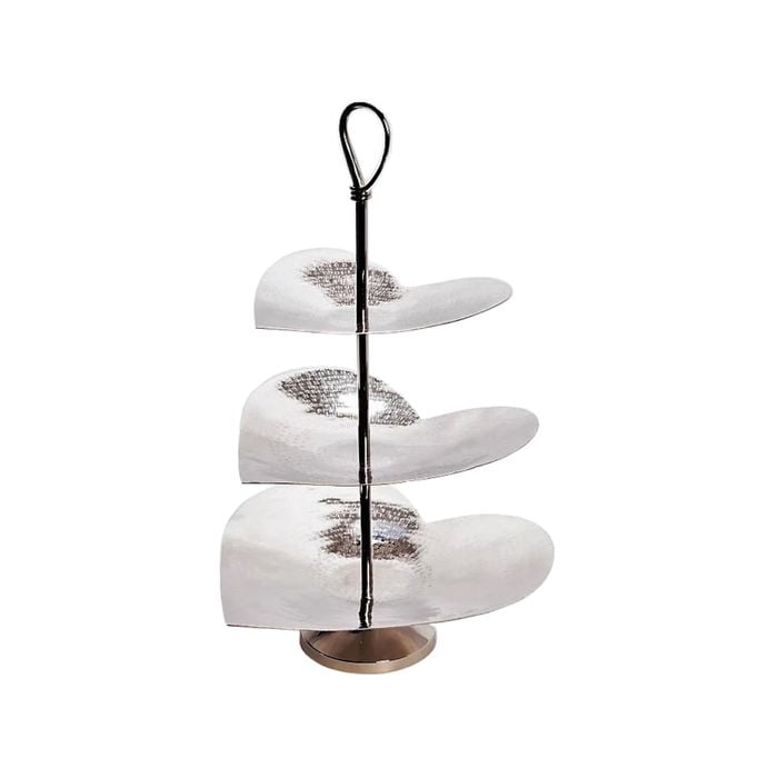 Ssh Collection Valentino 52cm Tall 3 Tier Cake Stand - Polished Steel